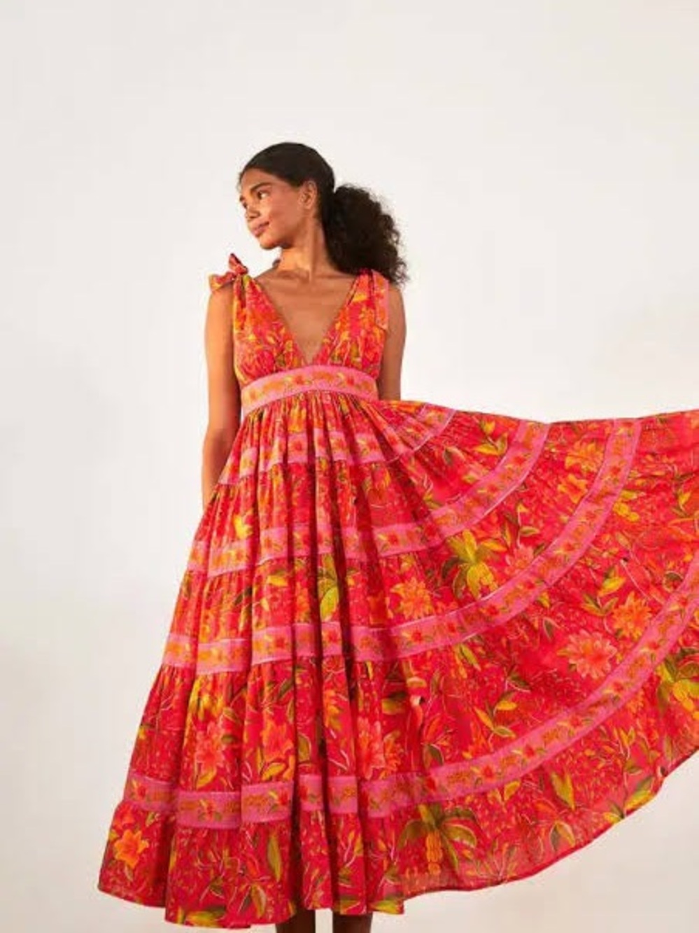 Farm Rio Solar Forest Maxi Dress Size XL
